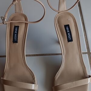 Nine West Nude Strappy Heels